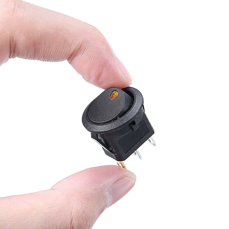20x Car Pushbutton Switch ON/OFF Round Rocker Switch LED Car Dashboard Dash Boat 12V Waterproof Cap