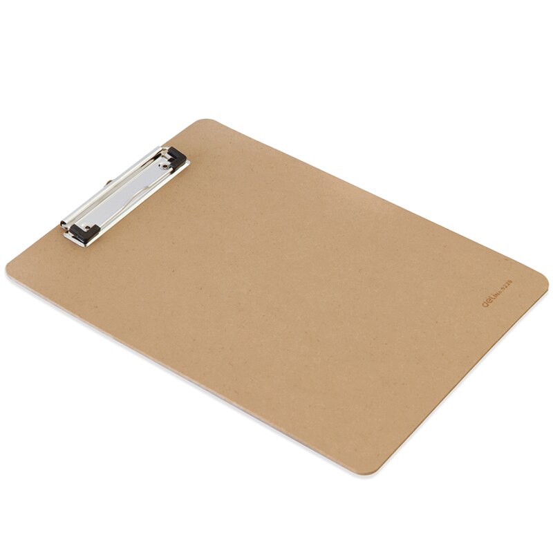 Deli writing board clamp board clip translucent folder A4 pad plate clip A5 wood plastic hanging workshop office stationery