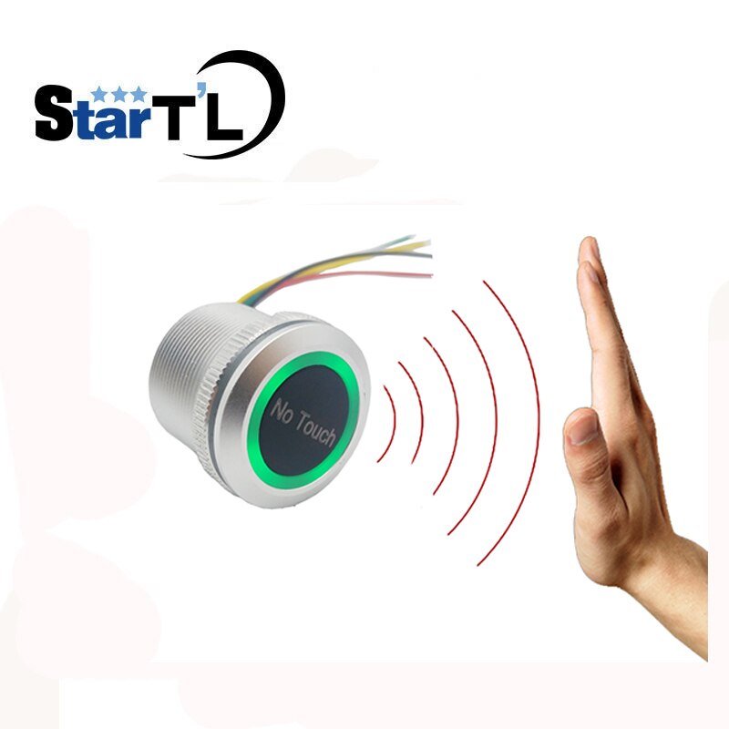 Square Stainless steel Metal door Release button IR Contactless No touch Infrared exit button