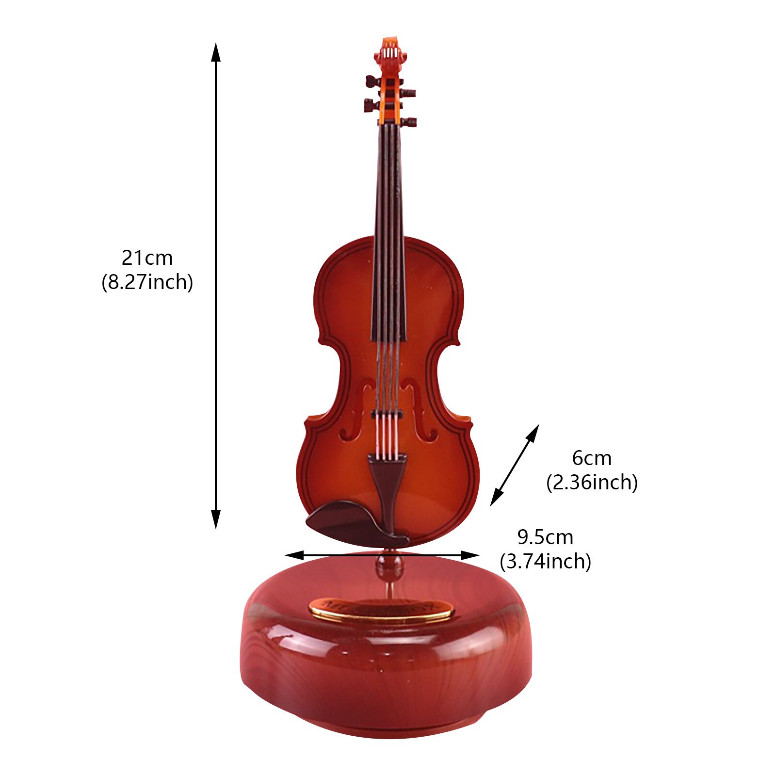 40# Violin Rotating Music Box Music Instrument Student Clockwork Violin Guitar Pipa Music Box