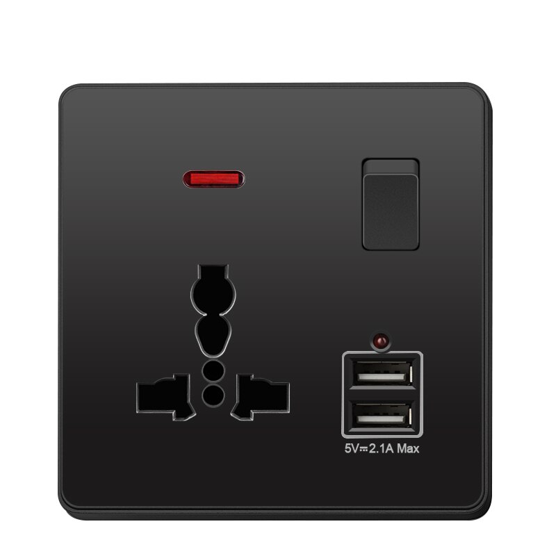 UK Standard Home Wall Power Electrical Plug Outlet Socket adpter,13A AC 110-250V home Wall socket,Fire retardant Plastic panel