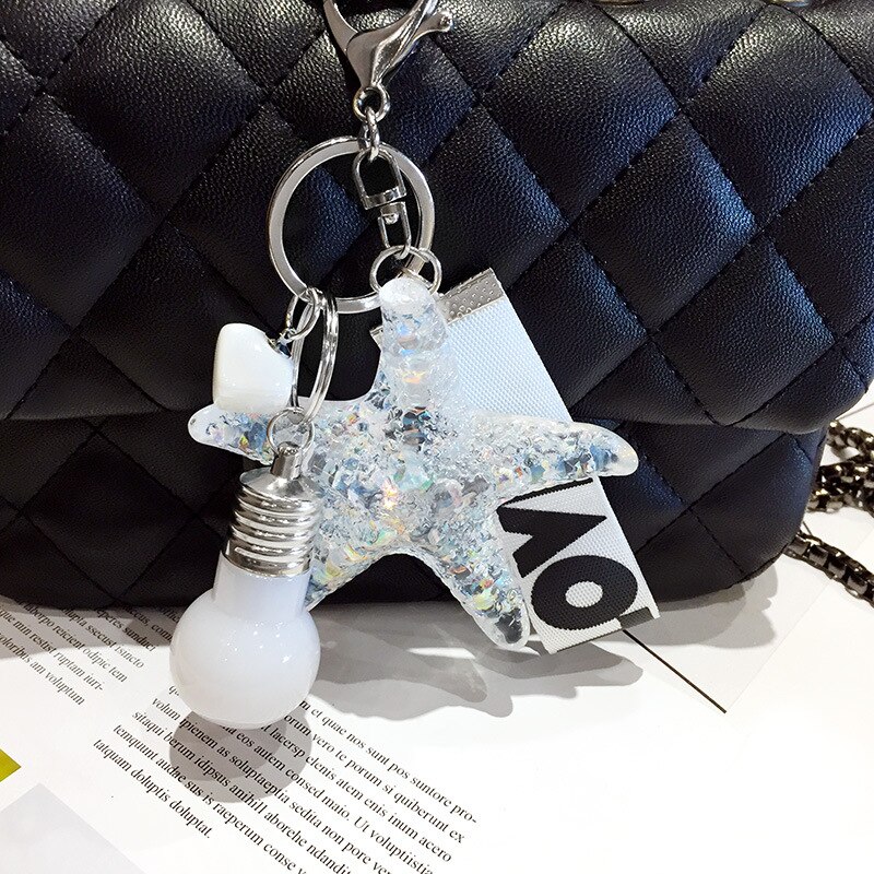 Leuke Grote Zeester Sleutelhanger Sleutelhanger Zeester Shell Charme Hanger Sleutelhangers Schoudertas Portemonnee Auto Accessoires voor Vrouwen Meisje Kinderen: keychain 9