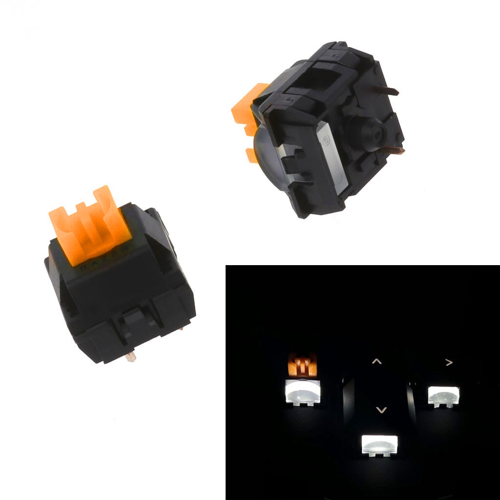 2Pcs Razer Orange Switches 3 Pin forRazer BlackWidow Lite Gaming Mechanical Keyboard Switches Cherry MX Gateron Switches