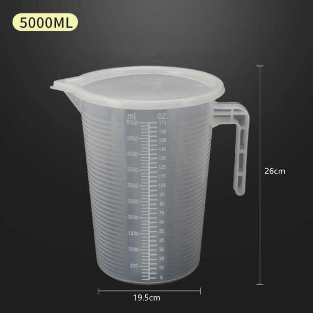 175oz Large Measuring Container Motor Oil Measuring Lawn Measuring Lye Container For Chemicals Measuring Cup: 5000ml