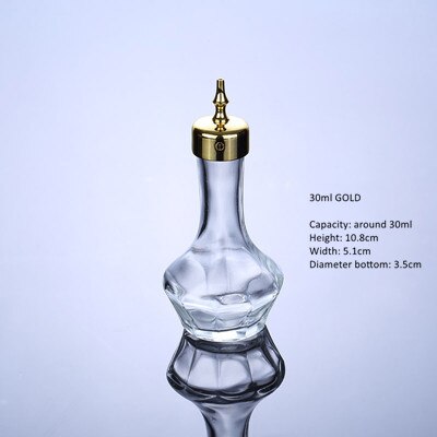 Botella de vino de absenta amarga, botella de medicina de barman de cristal, aparatos sin plomo, herramientas de Bar, Mini Almacenamiento de esencia de vidrio: 30ml gold