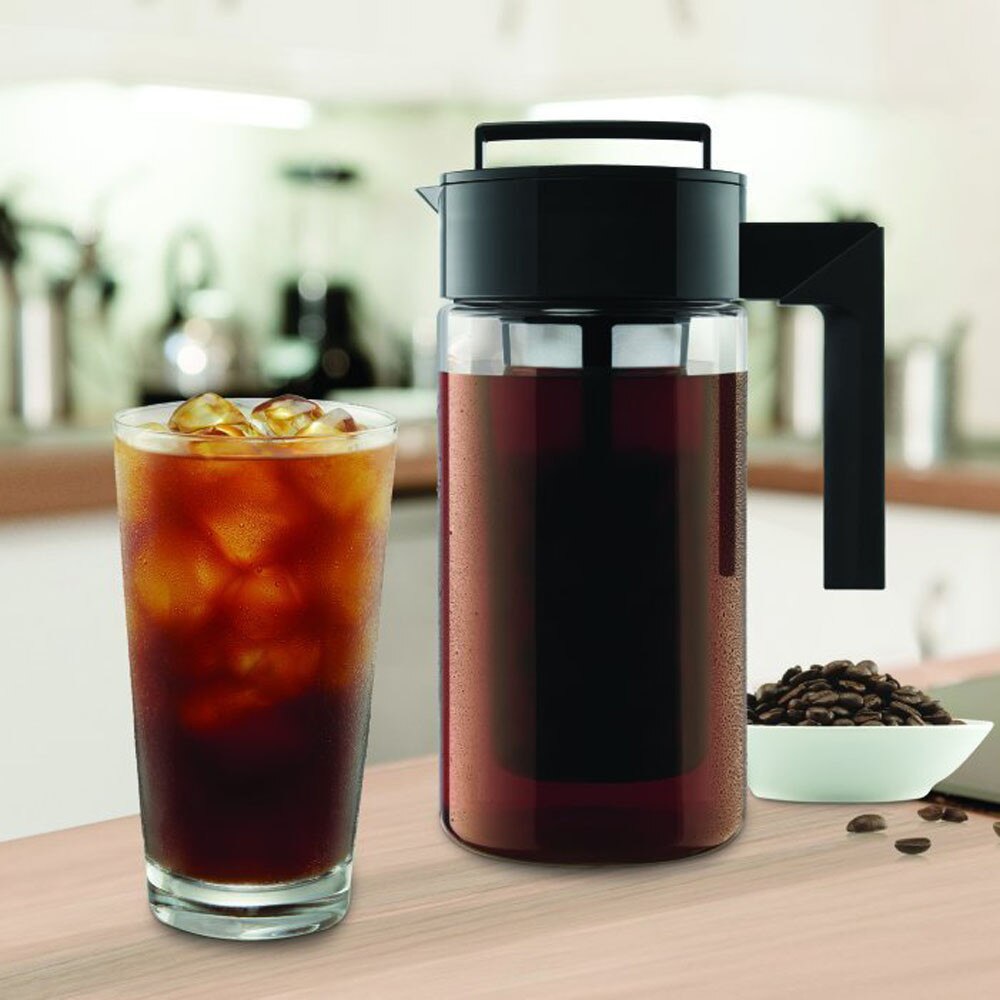 900ml stor kapacitet kallbryggare iskaffe bryggare lufttät försegling silikon handtag kaffe vattenkokare kontor kaffe te vatten vattenkokare