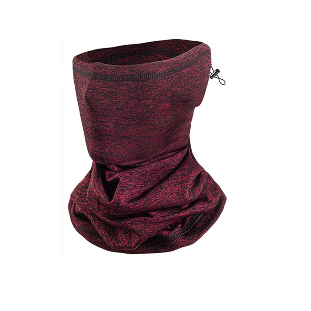 Unisex Winter Cycling Face Scarf With PM2.5 Filter Neck Warmer Outdoor Running Fleece Bicycle Bandana Sport Windproof Headwear: style2 wine red
