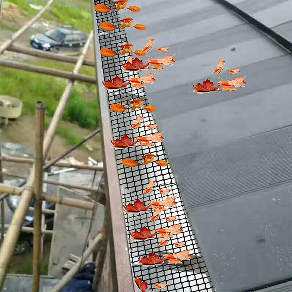 1 Set Drain Cover Mesh Reduce Overflow Protective Clogging-proof Plastic Gutter Guard Mesh Protector for Garden