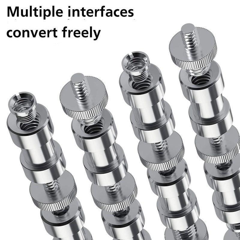 Camera Screw 1/4" and 3/8‘’ Converter Threaded Screws 1/4" Shoe Adapter Mount Camera Ball Head Set for Camera Tripod Light
