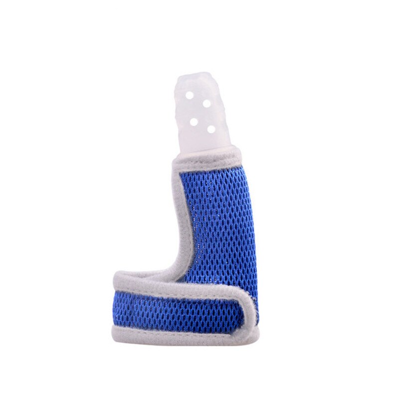 Baby Silikon Molaren Finger Hülse Daumen Kinder Anti-biss Zahnen Spielzeug Infant Atmungsaktive Daumen Ärmeln Zähne Pflege: blue clear