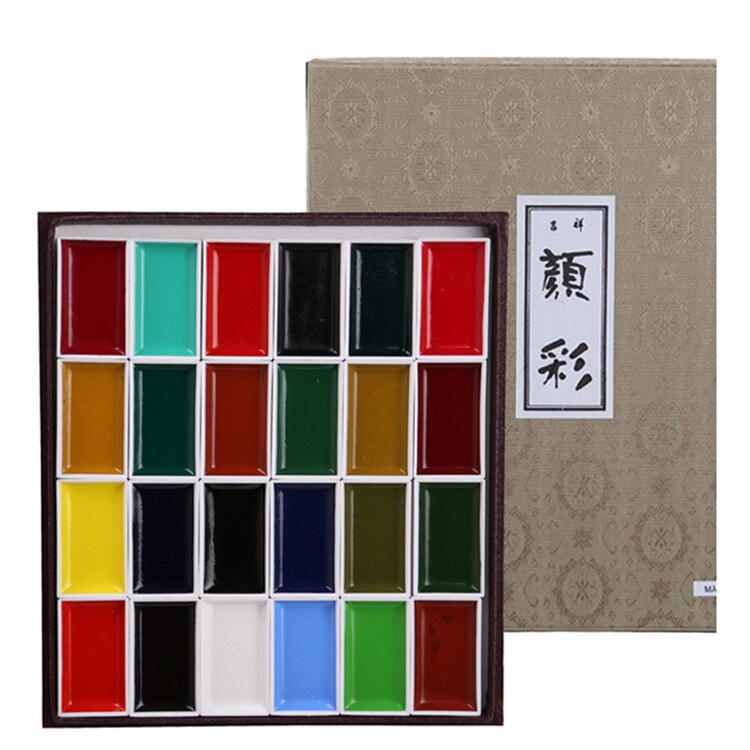 12/18/24Colors Solid Watercolor Paint Set Painting Art Supplies: 24 colors