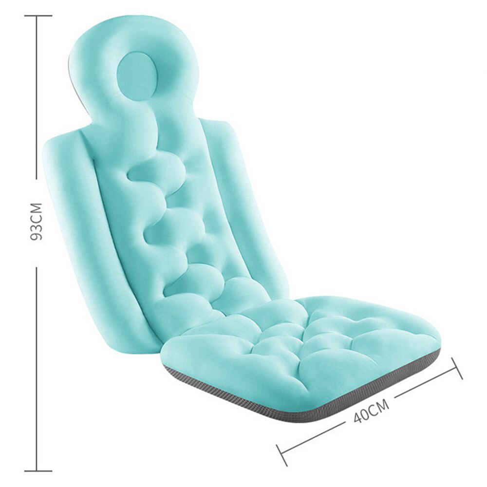 Cojín de bañera plegable para adultos, almohada de descanso para la cabeza de SPA, almohadilla de baño para bebé, cama de baño antideslizante para cuello y espalda, almohada de bañera para relajarse