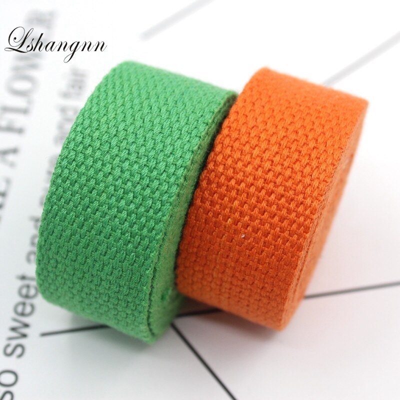 20mm Canvas Webbing 45 YardsLength Heavy Canvas Webbing Strap Belting Bag Strap Tape For DIY Bag Luggage Colorful