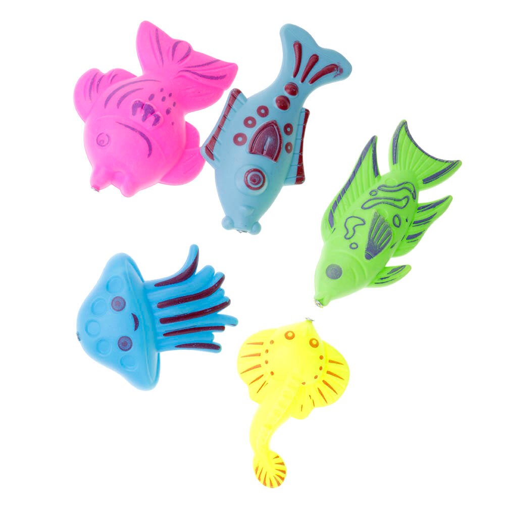 Magnetic Floating Fish 1pc Plastic Fishing Toy Funny For Kid 6-9 CM Train Baby Hands and Eyes Coordination Ability