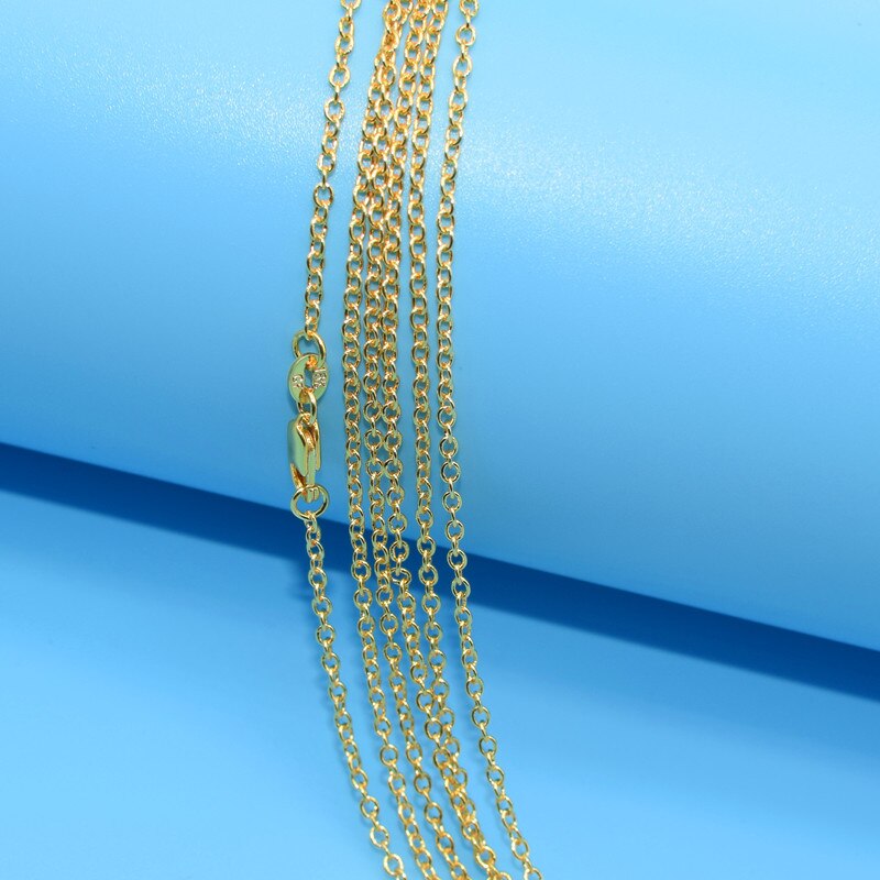 1PCS Gold Filled Necklace Jewelry Rolo "O" Chain 2mm Necklace 16-30 Inches
