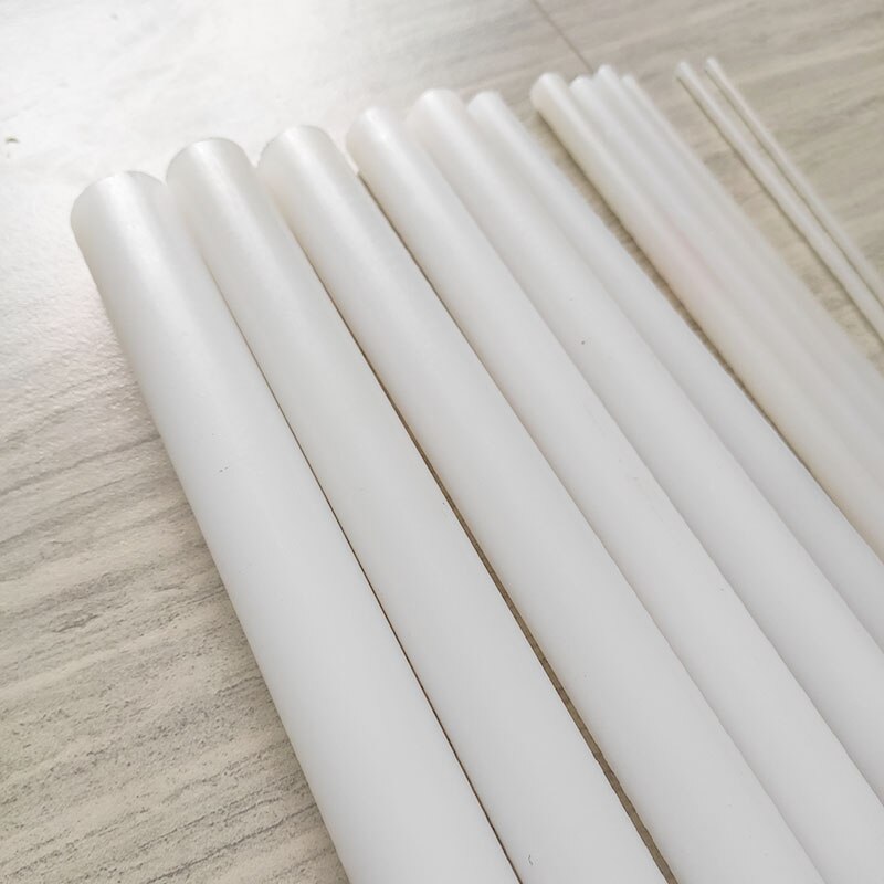 50cm / 25cm white Polyamide stick PA6 pure Nylon rods Wear resistant rod dia.4mm~45mm bar For machining