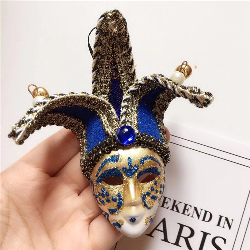 Venetiaans Masker Italië Koelkast Magneten Sticker Bell Clown Party Decoratie Magnetische Stickers Magneten Home Decoratie: Blauw