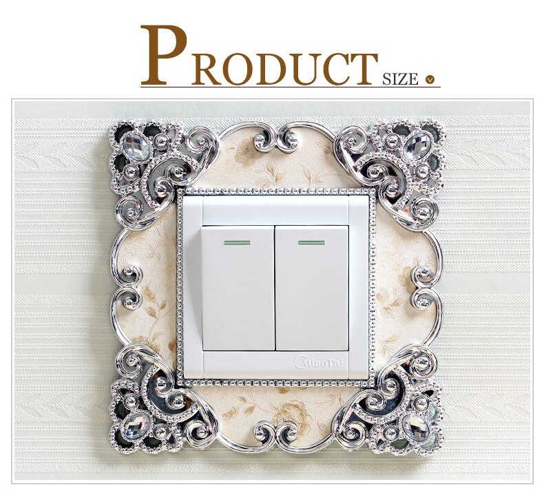Autocollant interrupteur en plastique Style cour européenne, autocollant interrupteur simple et Double, couvercle de protection, adhésif mural , décoration de la maison