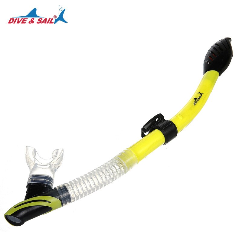 Skuba Diving Mask Snorkel Anti-Fog Goggles Set Diving Glasses with Dry Snorkel Tube Diving Equipment: Snorkel Tube Yellow