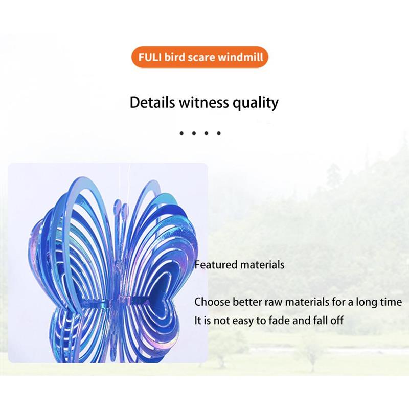 Wind Chimes Spinning Wind Chime for Outdoor Hanging Garden Balcony Balloon Butterfly and Bird Windmill Decoration