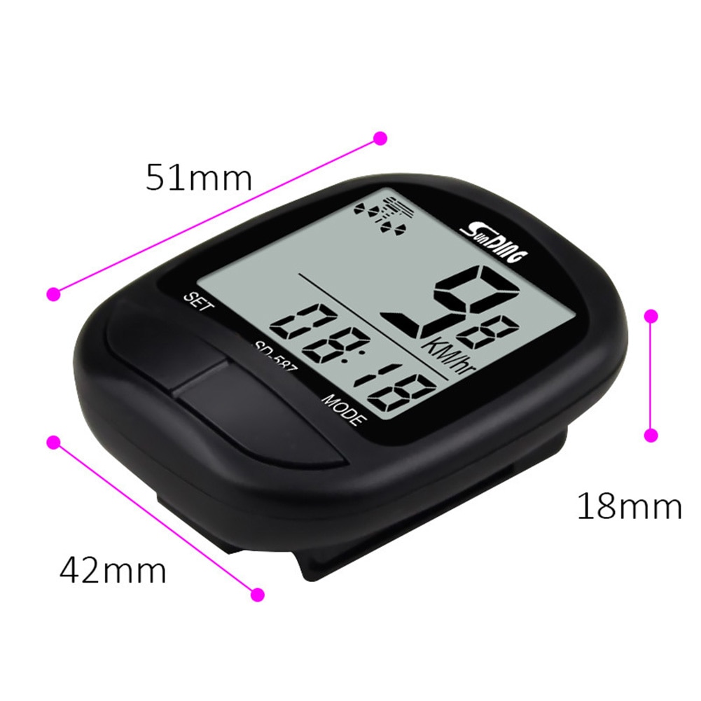1PCS Waterproof Wired Digital Bike Ride Speedometer Odometer Bicycle Cycling Speed Counter Code Table Bicycle Accessories