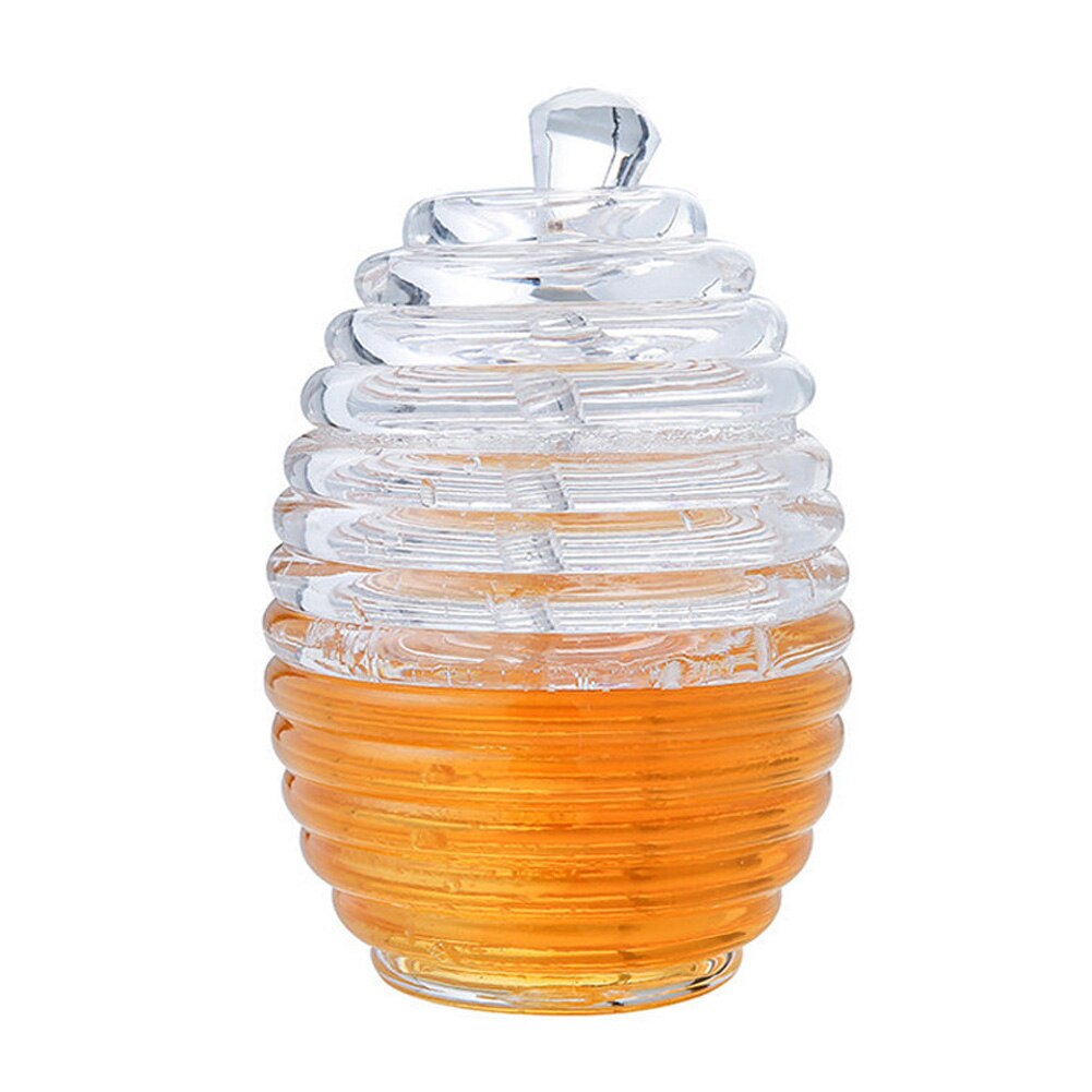 Frascos de vidrio de cristal de 245ml/265ml para miel, botella de jugo, recipiente para Miel de vidrio borosilicato resistente al calor con tapa: 265ML