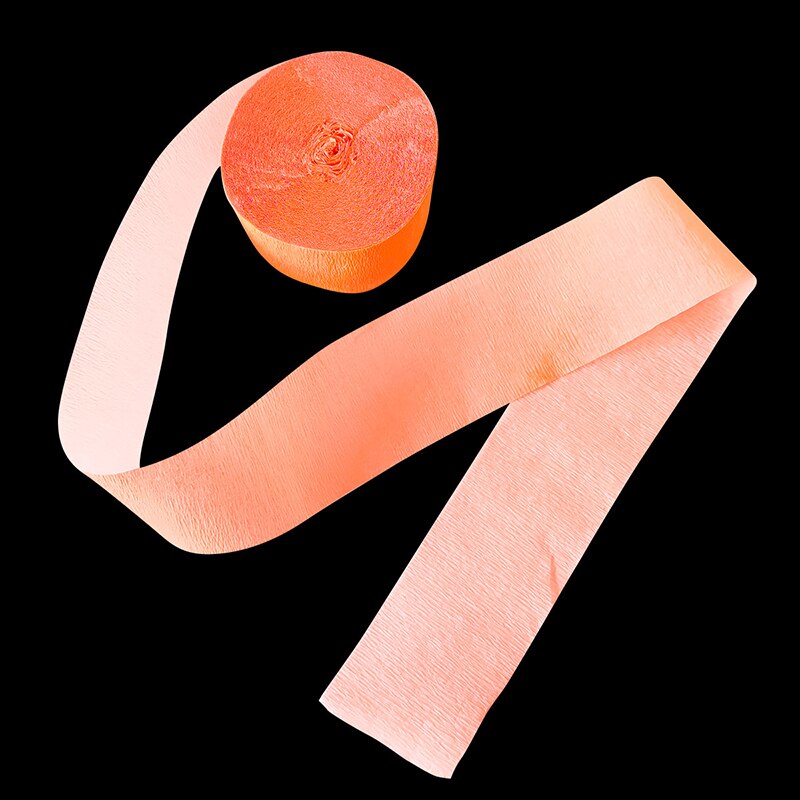 4 Rolls Fluorescent Crepe Paper Garland Streamer Luminous Neon Party Supplies Black Light Birthday Party Decor Kids: orange