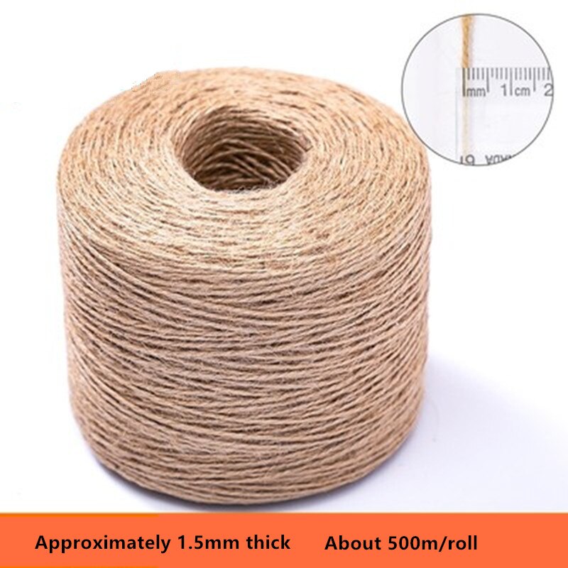Jute Seil Schnur Seil handgefertigt Diy Farbe Material Seil Kindergarten Umwelt Dekoration Bündel retro Dicken Hanf Seil Leinen Rop: Kupfer