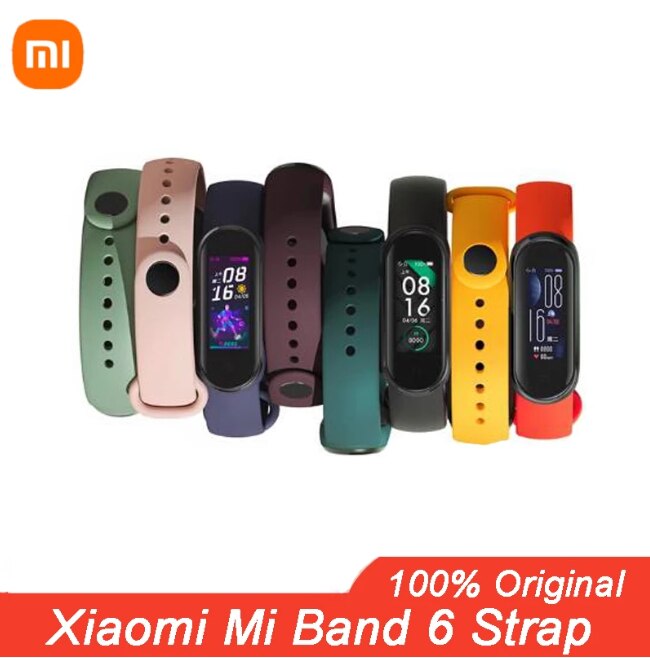 100% Originele Xiaomi Mi Band 6 Band Accessoire Siliconen Polsband Vervanging Zachte Tpu Xiaomi Armband 5 Kleur Voor Miband 6