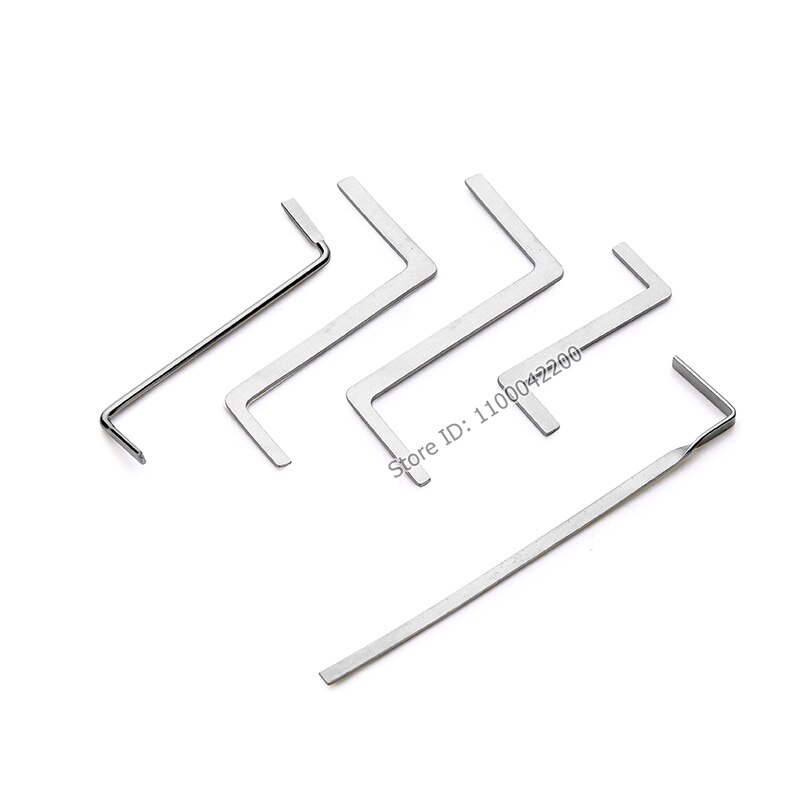 3 In 1 Set Locksmith Tools Practice Transparent Lock Kit With Broken Key Extractor Wrench Tool Removing Hooks Hardware: Only 5 Wrench Tools