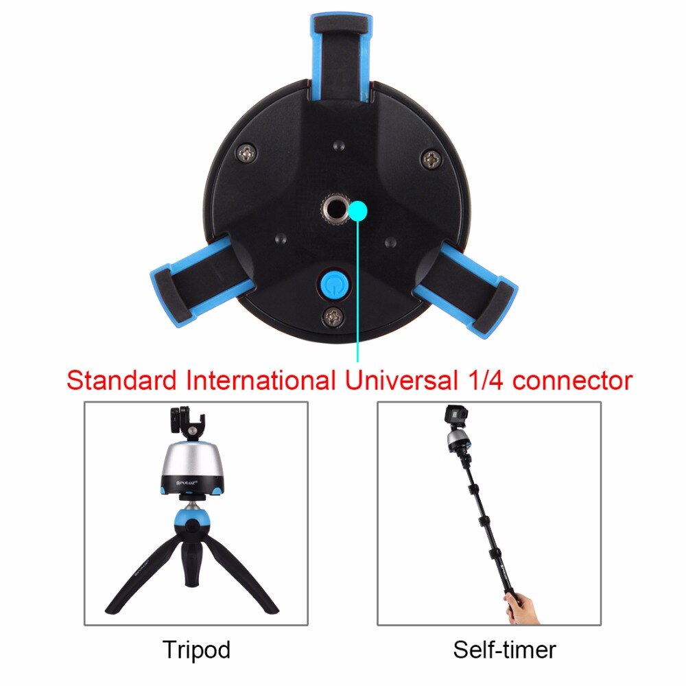 Puluz Elektronische 360 Graden Rotatie Panoramisch Statiefkop Met Afstandsbediening Roterende Pan Hoofd Voor Smartphones, Gopro, Dslr