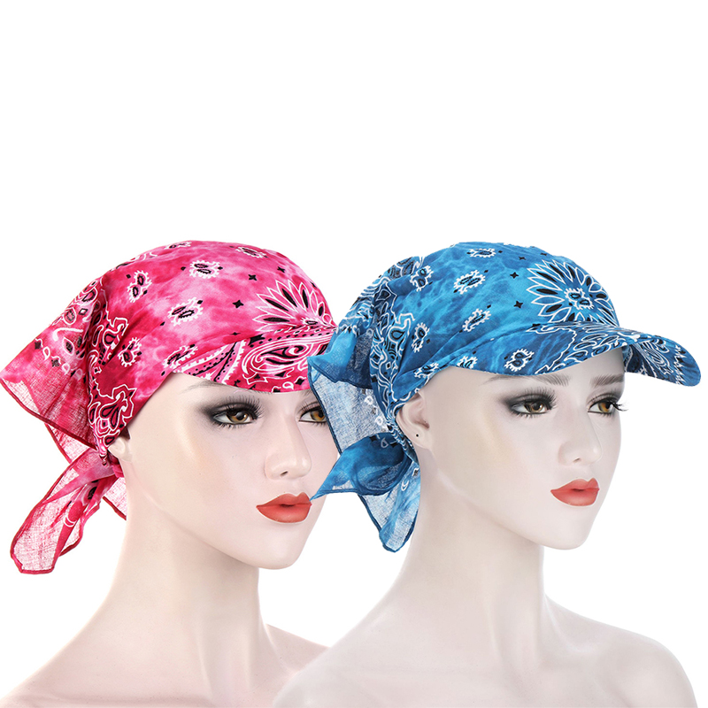 Foulard Bandana à visière pour femmes, 1 pièce, protection solaire, casquette imprimée pour printemps et été, accessoires d&#39;extérieur