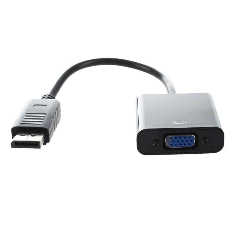 Displayport DP Male To VGA Female Adapter Display Port Cable Converter Black