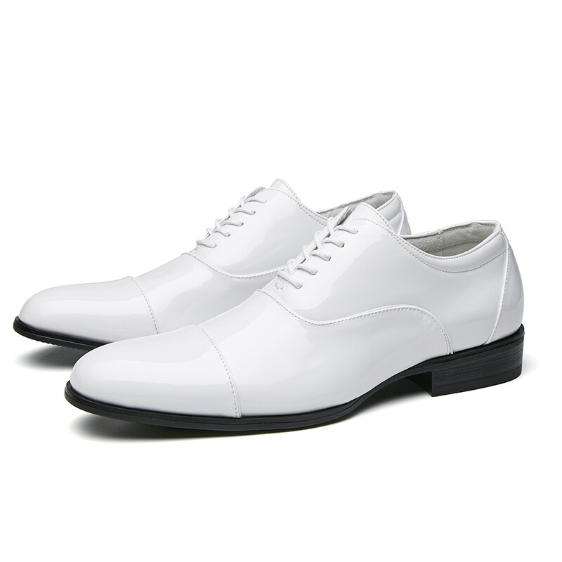 Misalwa extra maat 51 52 53 witte herenschoenen van pu-leer, britse oxford-bruidsschoenen, herenschoenen voor dagelijks gebruik en feestjes.