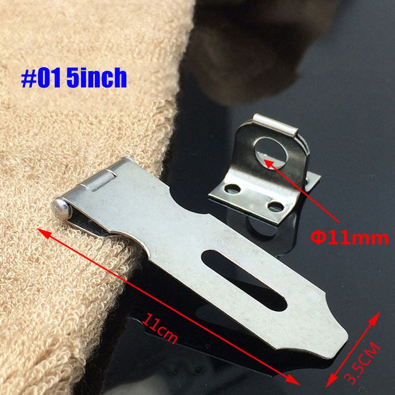 Stainless steel door latch can be added padlock cabinet door door door latch door nose old padlock buckle: 01 11CM