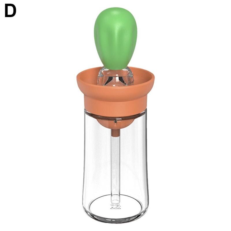 Glass Olive Oil Bottle Measuring Dispenser Bottle Kitchen Cooking Baking Barbecue Baking Vinegar Silicone Pastry Dropper Brush: D