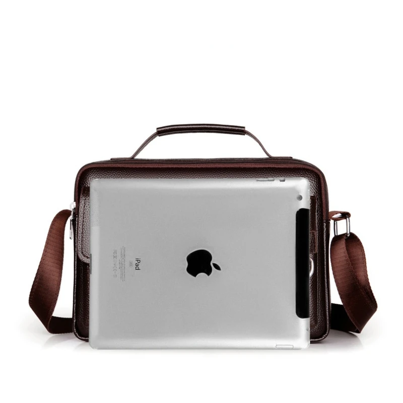 2024 Mannen Schoudertas Voor 10.4 "Ipad Pu Leer Zakelijke Handtassen Mannen Messenger Bags Mode Man Crossbody tas
