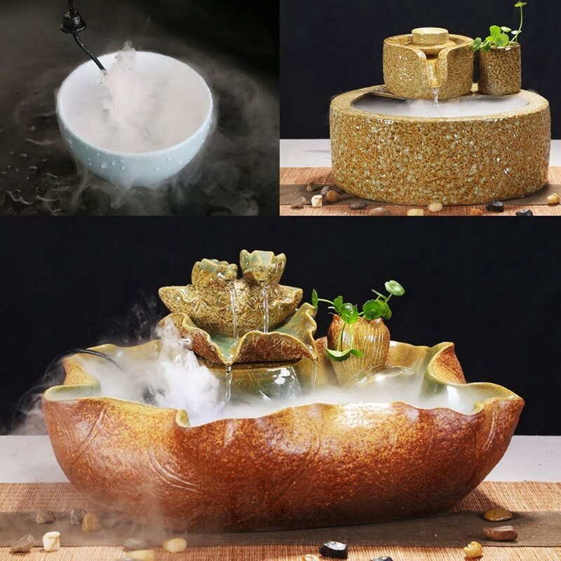 Mist Maker Fogger Ultrasone Luchtbevochtiger 3Pcs Verneveling Koppen Water Fontein Vijver Fog Verstuiver Luchtbevochtiger Us Plug