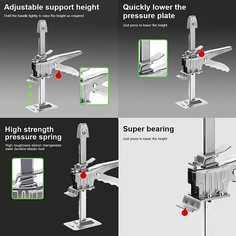 Arbeidsbesparende Arm Jack, Handgereedschap Voor Deur Panel Lifting Kast Jack, Wandtegel Hoogteversteller