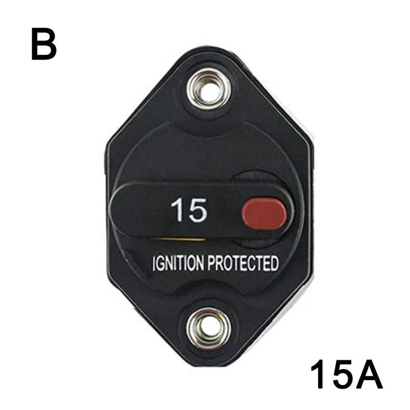 12v-32v 10a/15a/20a/30a/40a/50a Circuit Breaker Reset Fuse Inverter Manual Button With F1665 Y4g1: 15A