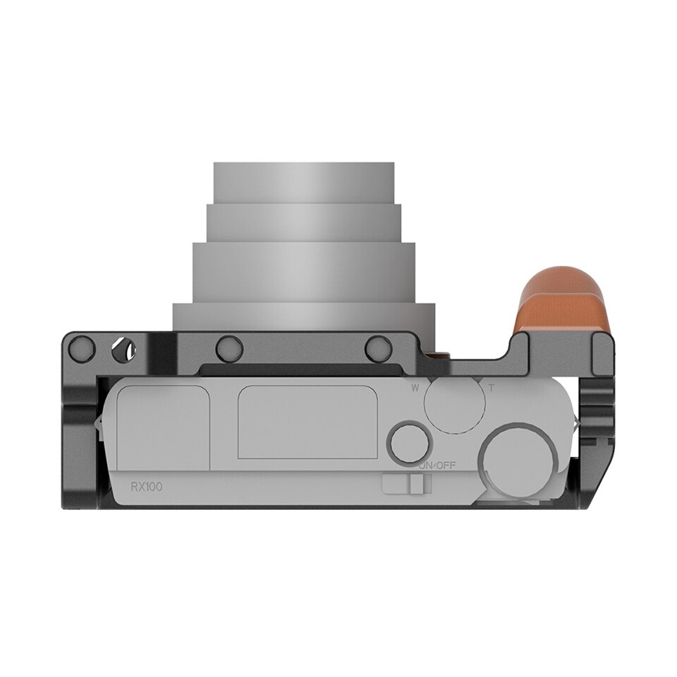 Camera Vlog Cage for Sony RX100 VI / RX100 VII (for Sony M6 M7) Camera With Wood Handle Handgrip Dual Cold Shoe Mount