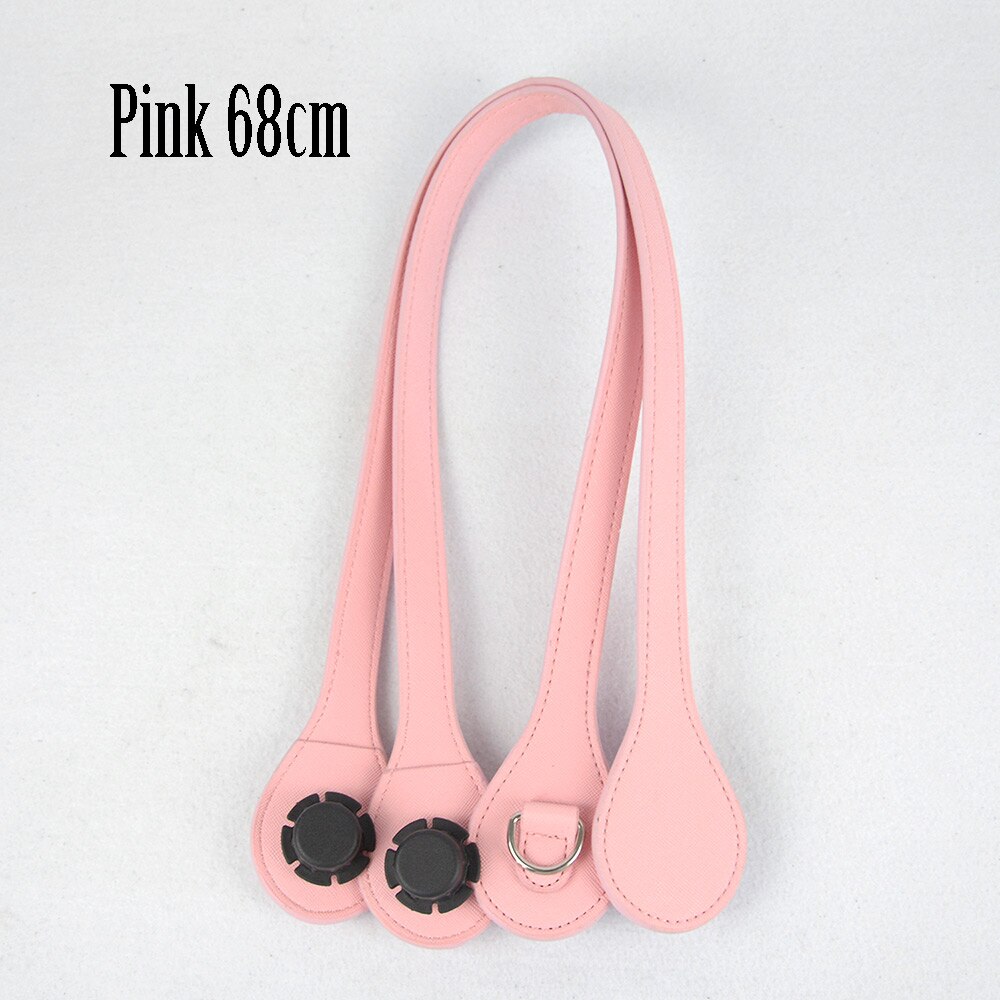 Tanqu Long 68cm Edge Painting D Buckle Round Teardrop End Handles Faux Leather Handles for OBag Chain Pendant for EVA O Bag: pink 68