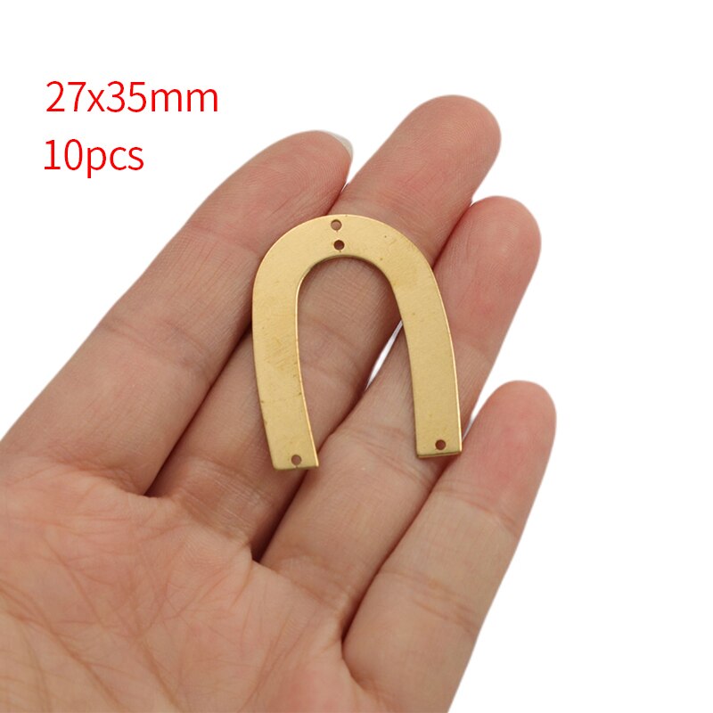 1 paczka surowego mosiądzu U kształt złącze Charms geometria Penadant kolczyk Charms dla DIY ocena biżuteria akcesoria do rękodzieła rzemiosło: style5