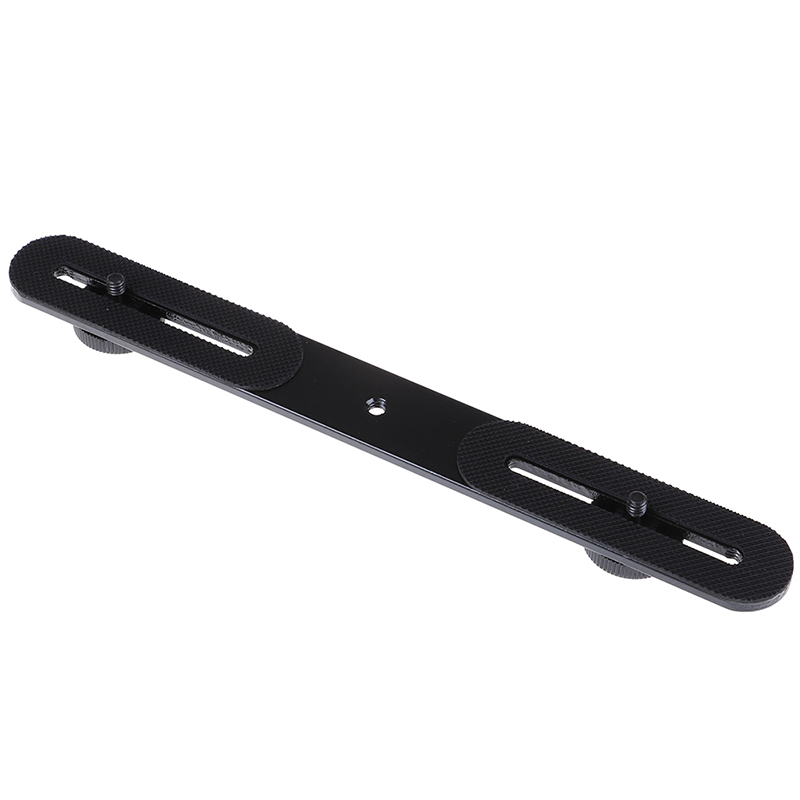 Dubbele Camera Mount Statief Beugel Camera Flash Beugels Verlengbalk Met 1/4 Inch Schroef Voor Camera Dslr Led Light Stand