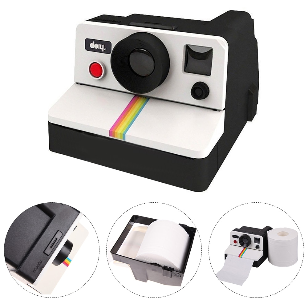 1PCS WC Tissue Box Retro Polaroid Camera Shape Inspired Tissue Boxes ...