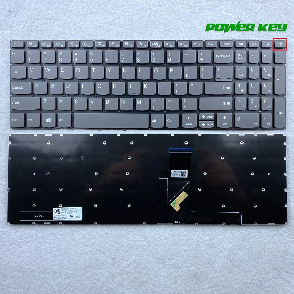 US Keyboard for Lenovo IdeaPad 330-15 330-15AST 330-15IGM 330-15IKB Power Key US Layout: Default Title