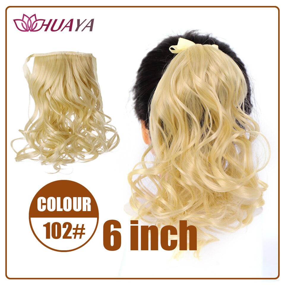 HUAYA Long Straight Clip In Hair Tail False Hair Ponytail Hairpiece With Hairpins Natural Synthetic Hair Extensions Pony Tail: 360-102