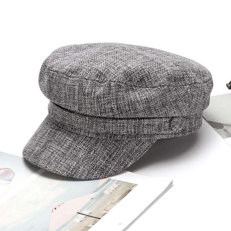 Mode Baret Hoeden Vrouwen Achthoekige Platte Cap Katoen Marine Hoeden Voor Vrouwen Stijlvolle Kunstenaar Schilder Newsboy Hoeden Leger Cap: 6