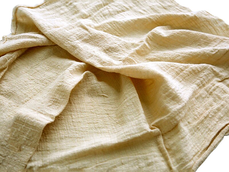 45x65cm Pleated Textured Linen Cotton Cloth Food Baked Bread Tabletop Shooting Photography Photo Background Props Accessories: Cream-colored