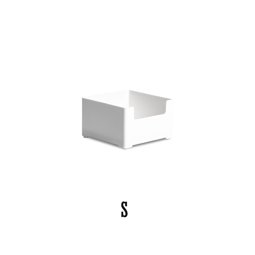 Keuken Lade Organizer Tray Plastic Make Organizer Voedsel Container Storage Case Cosmetische Box Bestek Afwerking Opbergdoos: S